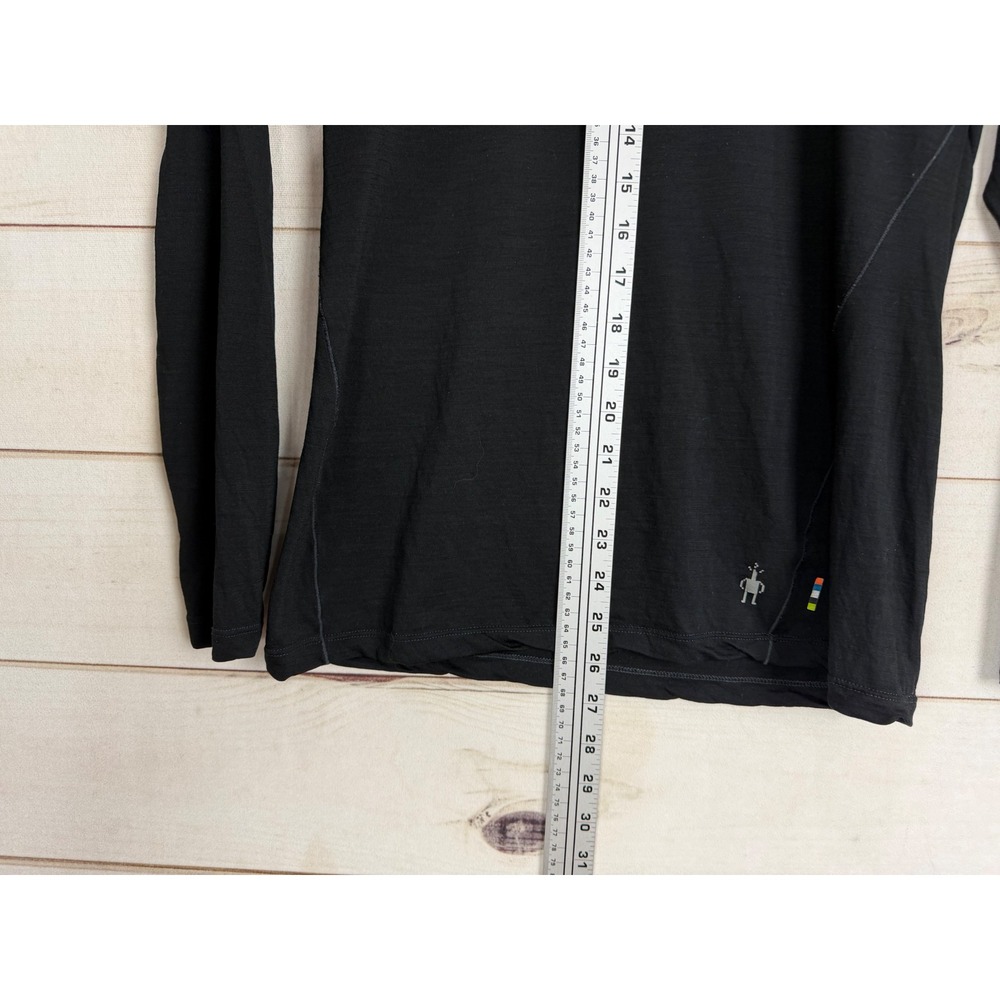 Smartwool Top Womens Medium Black Merino Wool Long Sleeve Base Layer - Picture 5 of 6